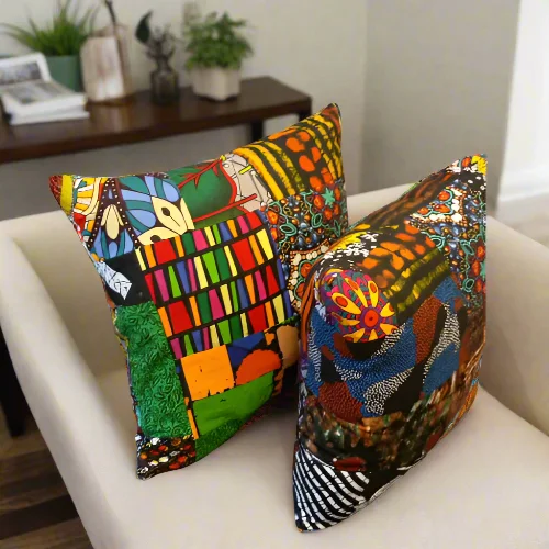 Ankara Throw Pillows