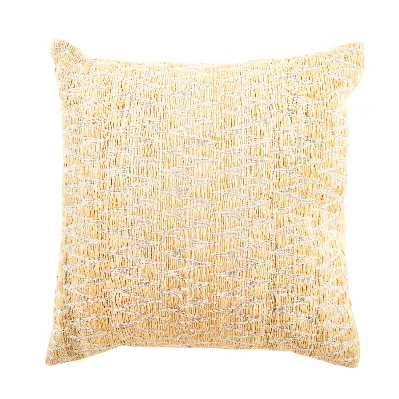 Tan Woven Zigzag Pillow