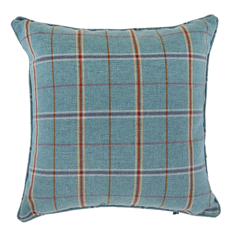 Teal Plaid Pillow