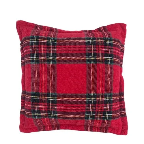 Brentwood Decorative Holiday Plaid Throw Pillow - 18''X 18''