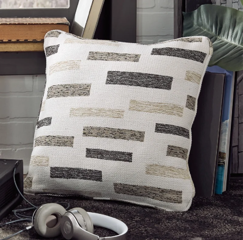 Crockett Pillow Black/Taupe/Cream by Ashley Furniture