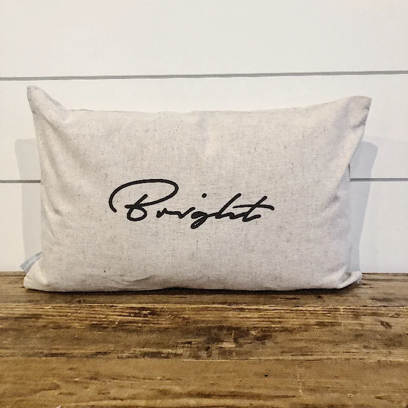 Modern Script "Bright" Pillow Cover