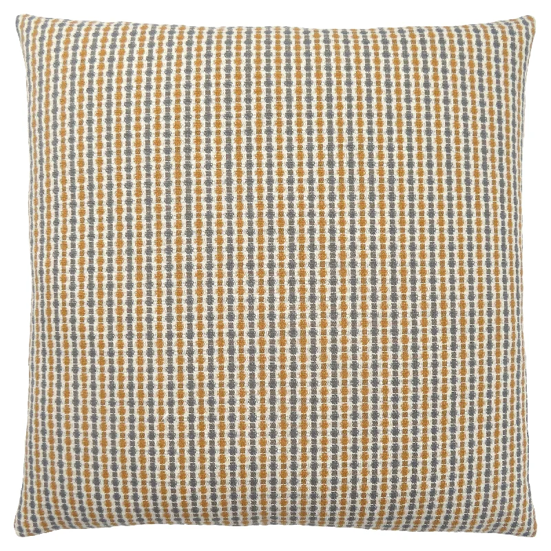 Monarch Pillow - 18"X 18" Gold Grey Abstract Dot 1Pc