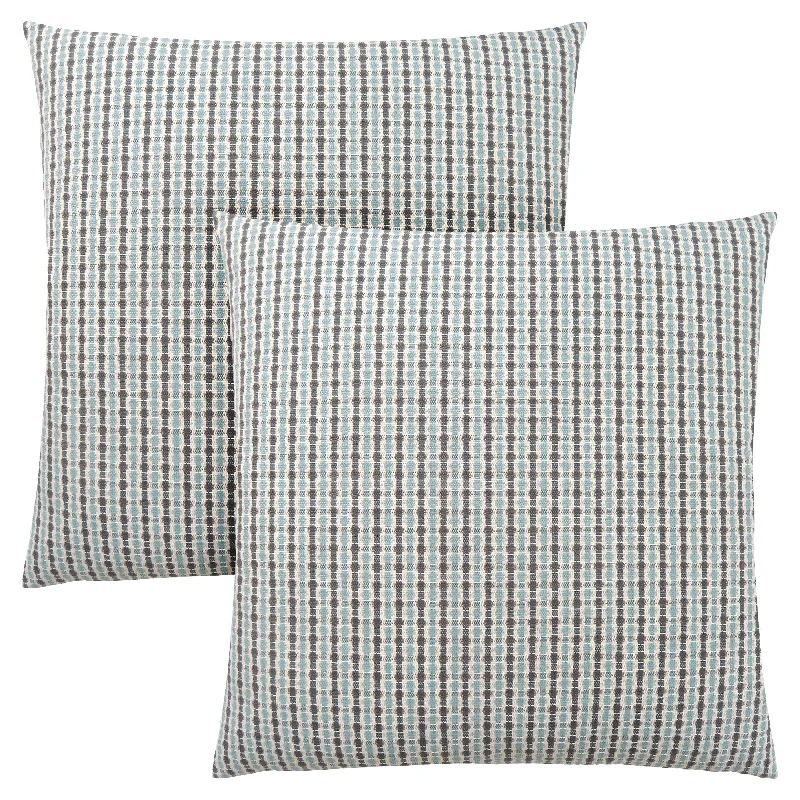 Monarch Pillow - 18"X 18" Light Blue Grey Abstract Dot 2Pcs