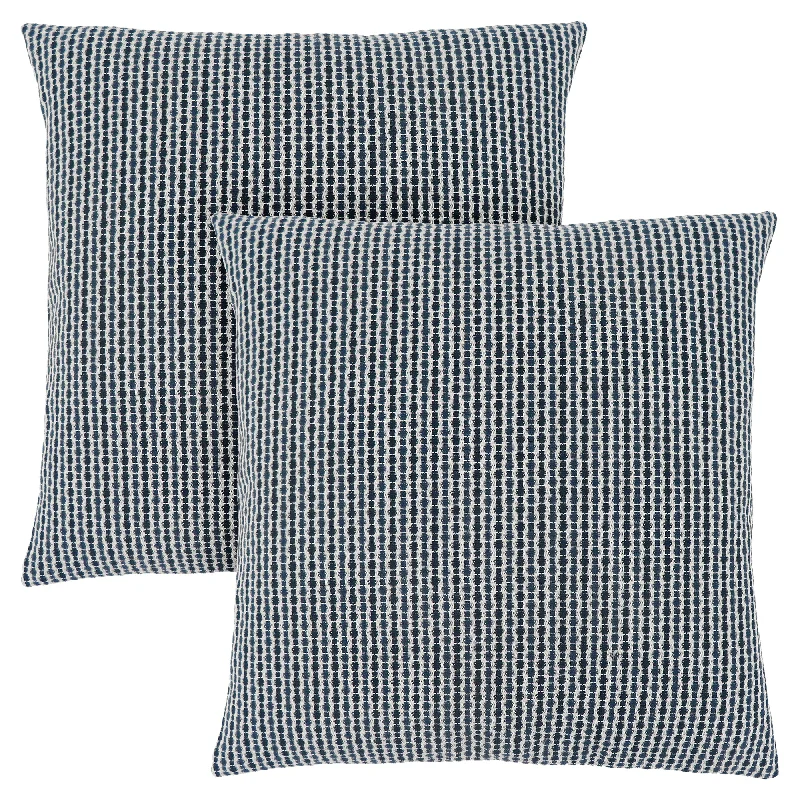 Monarch Pillow - 18"X 18" Light Dark Blue Abstract Dot 2Pcs