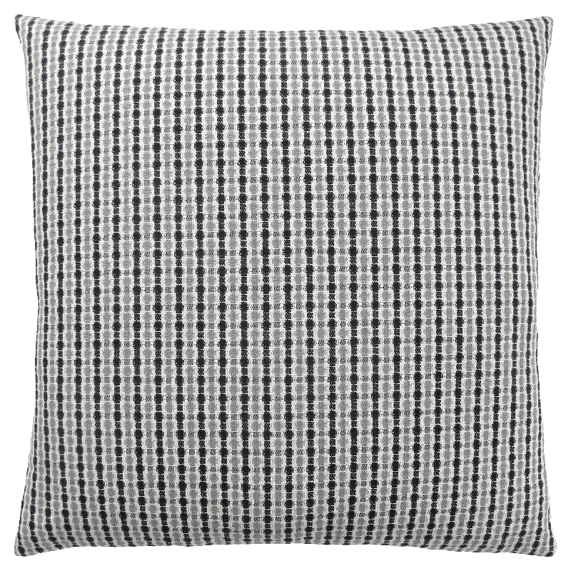 Monarch Pillow - 18"X 18" Light Grey Black Abstract Dot 1Pc