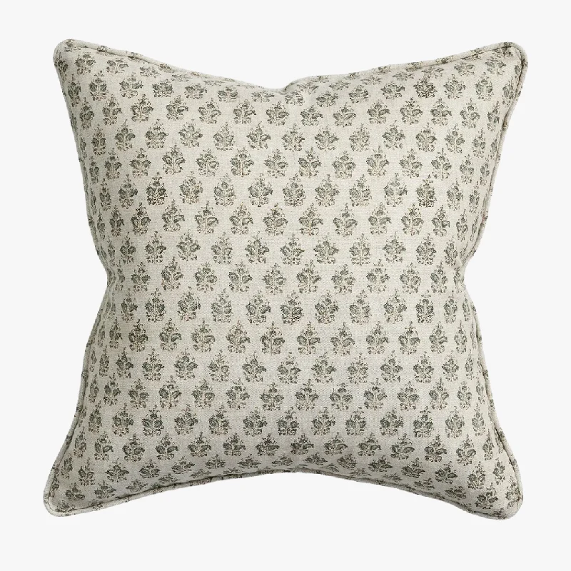 Sanganer Oak Celadon Pillow Cover