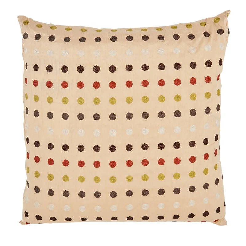 Tan Warm Polka-Dot Pillow