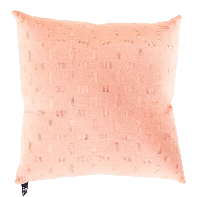 Textured Solid Peach Pillow