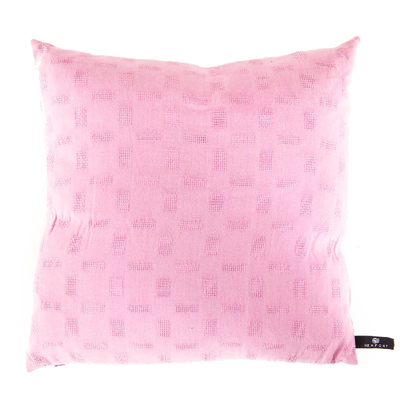 Textured Solid Pink Pillow