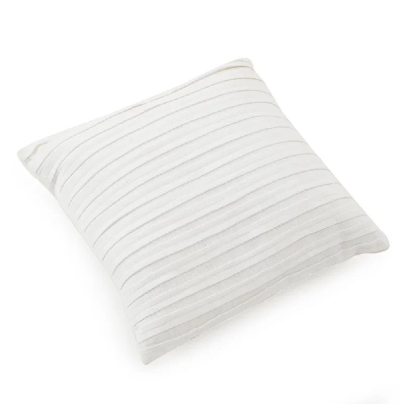 White Layered Stripe Pillow