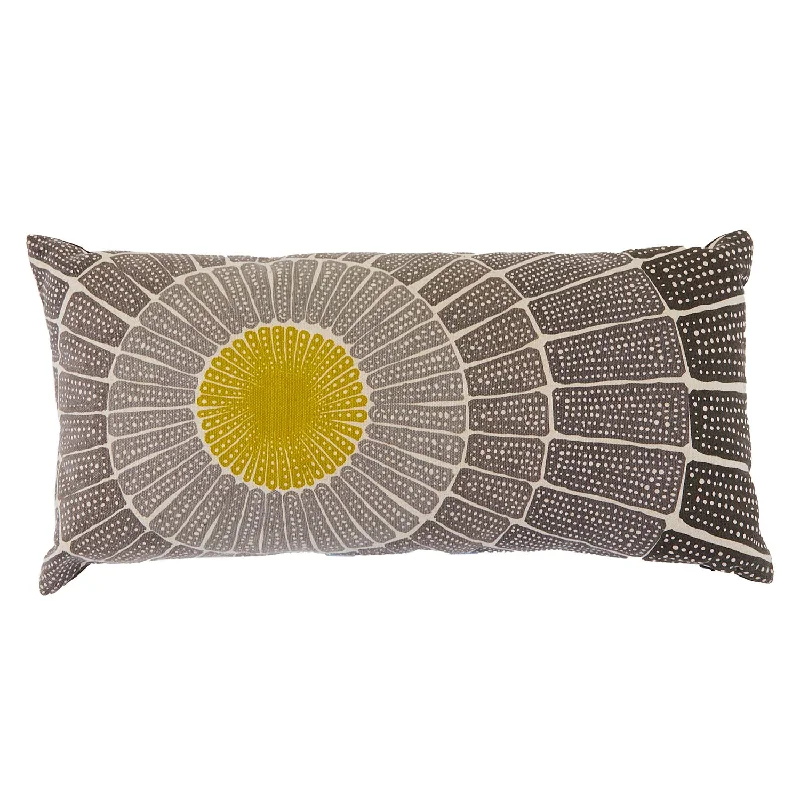 Yellow Grey Modern Sun Pillow