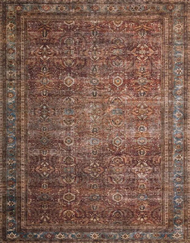 Layla LAY-01 Brick/Blue Rug