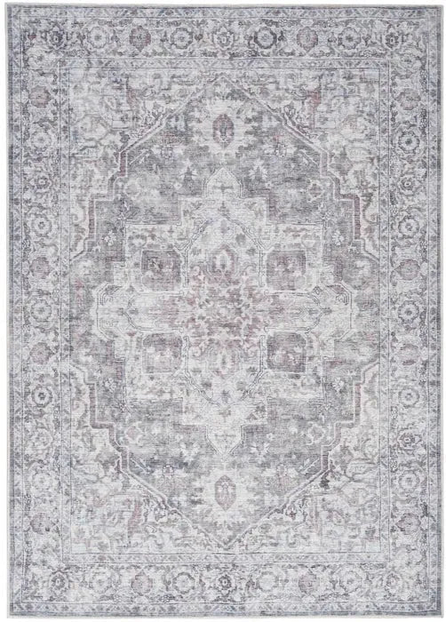 Nicole Curtis Machine Washable Series 1 SR101 Ivory/Grey Rug