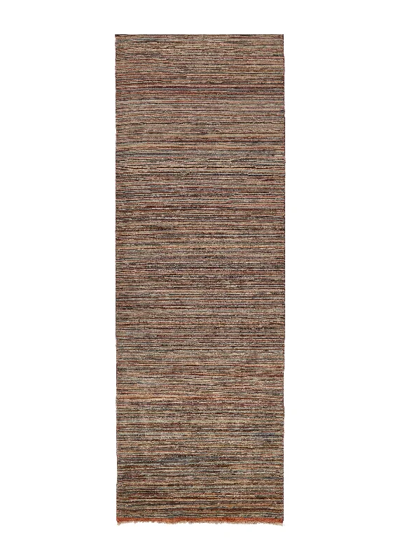 Oriental Rug Pakistani Handmade Runner Transitional 2'7"x9'7" (3x10) Multi-color Stripes Gabbeh Design #35643