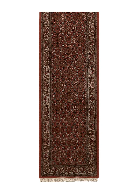 Persian Rug Bijar Handmade Runner Traditional 2'3"x9'9" (2x10) Red Herati Design #34726