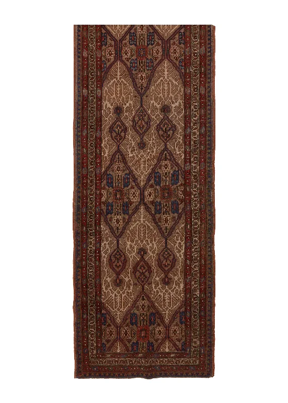 Persian Rug Sarab Handmade Runner Tribal Vintage 3'0"x16'6" (3x17) Whites/Beige Geometric Design #34532