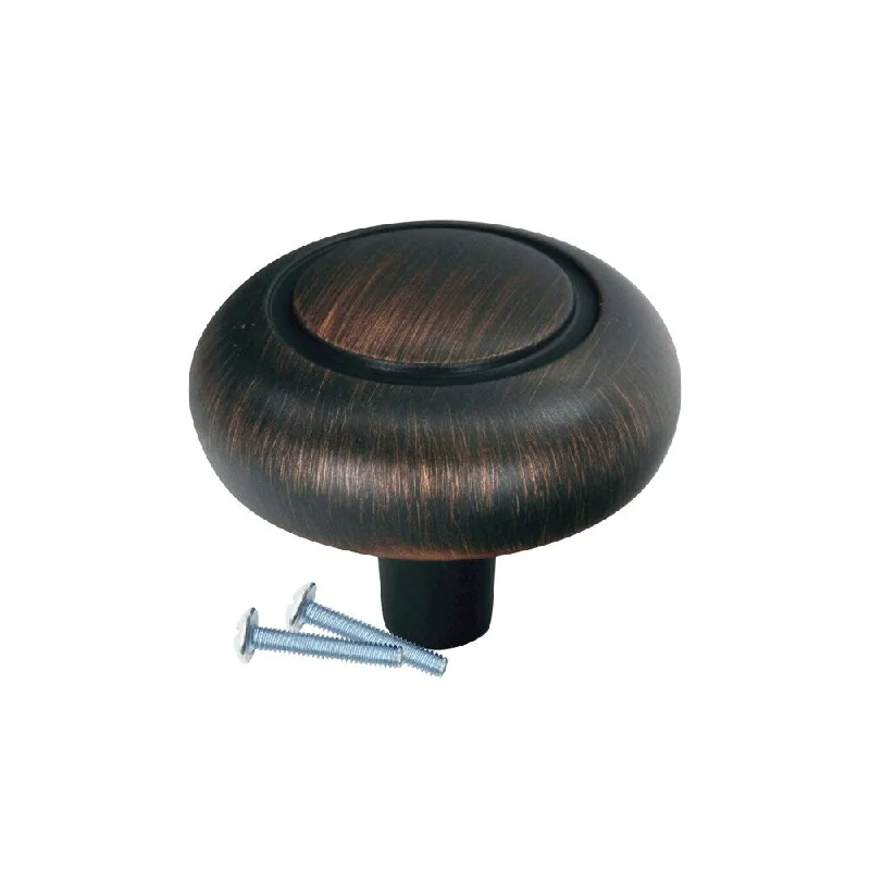 10 Pack Round Bubble Brushed Oil-Rubbed Bronze Cabinet Knob 1-1/4"