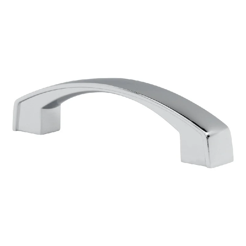 2 Pack Bow 3-3/4" Inch Centers Chrome Cabinet Pull Handle