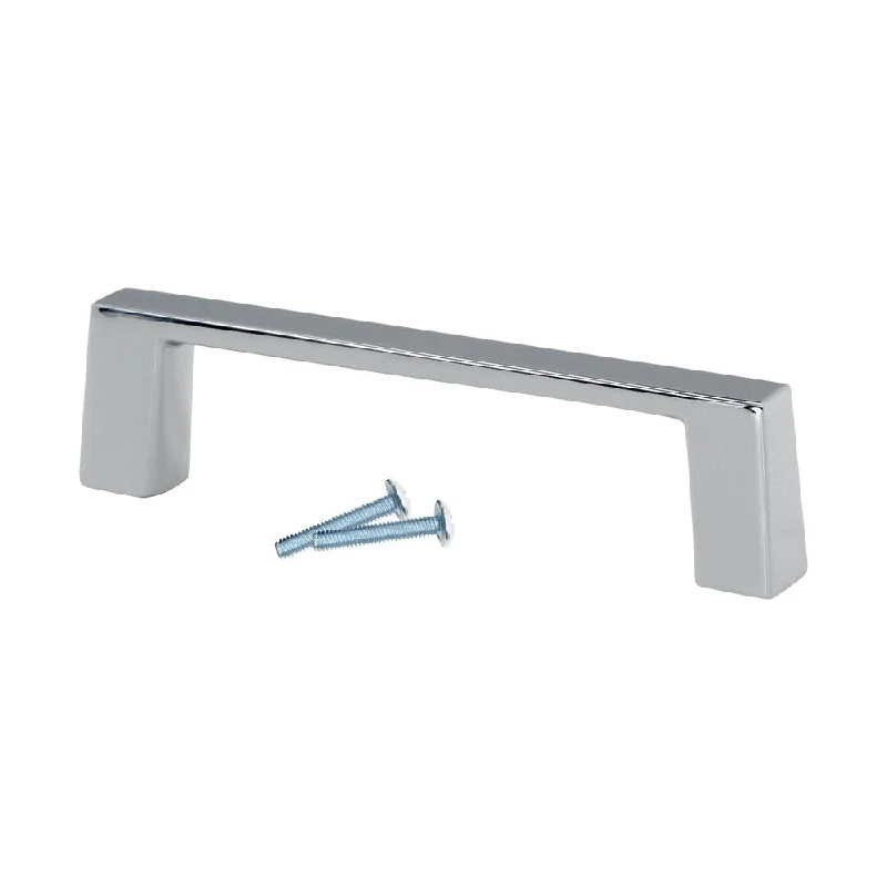 2 Pack Sleek Square Style 3" Centers Chrome, Cabinet Pull Handle