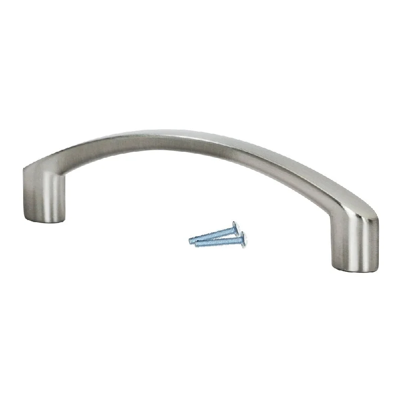 3-3/4" Center To Center, 4-9/32" Long Cabinet Handle, Brushed Nickel