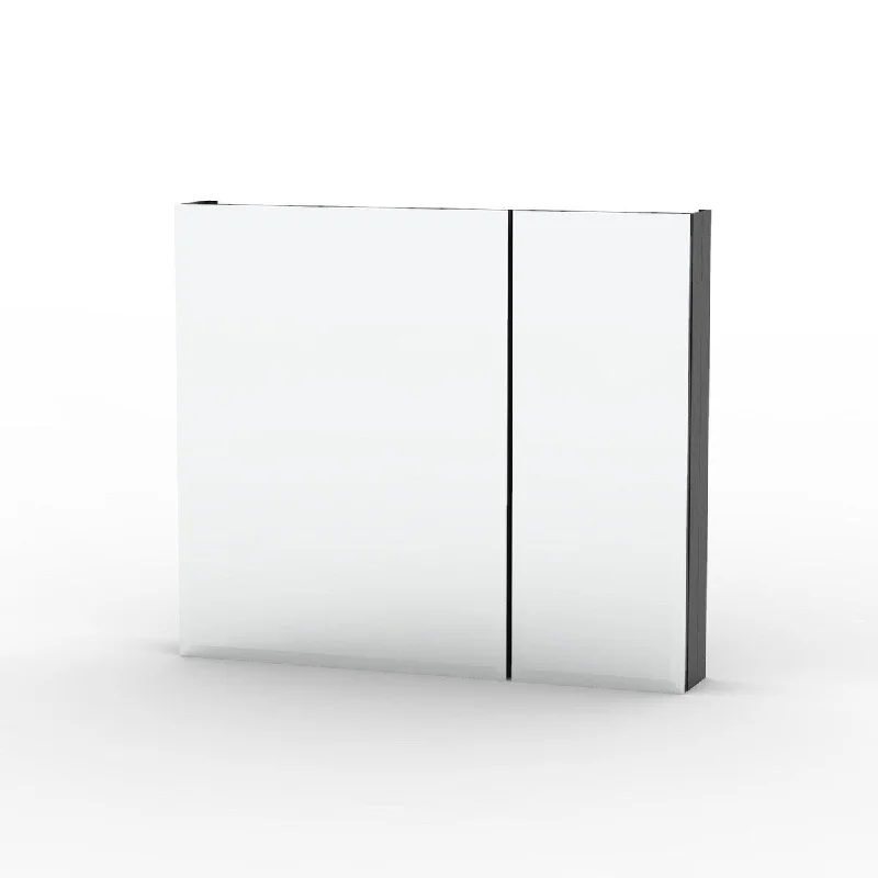 30" x 26" Rectangular Aluminum Surface Mount Medicine Cabinet with Mirror and Shelves - 30" x 26"