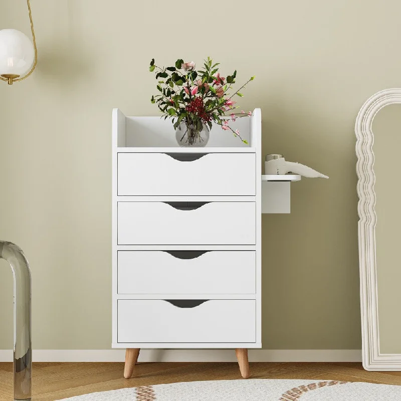 4 -Layer Pink Salon Storage Cabinet, with 2 Hair Dryer Holders