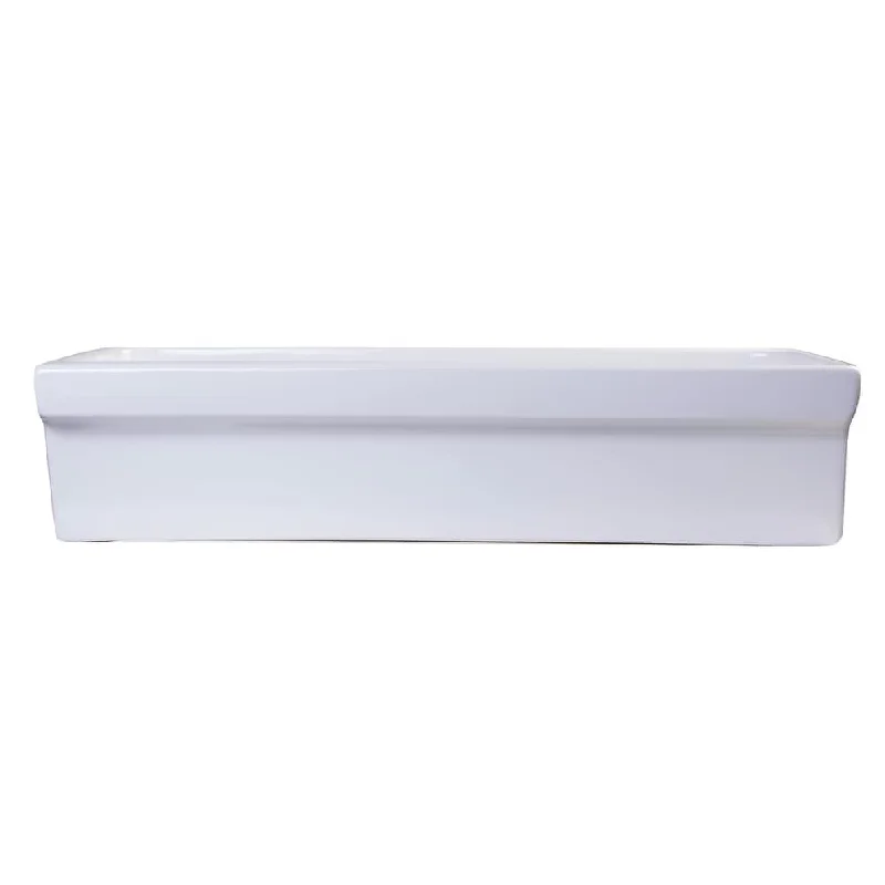 ALFI brand White Fireclay 36-inch Above-mount Trough Bath Sink