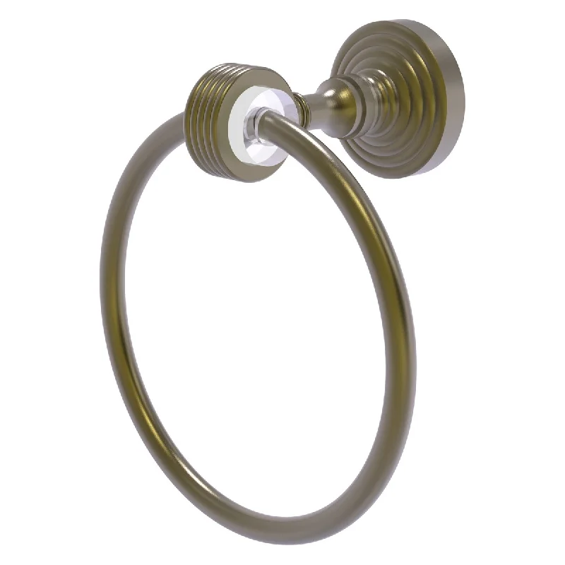 Allied Brass Pacific Grove Collection Towel Ring with Grooved Accents