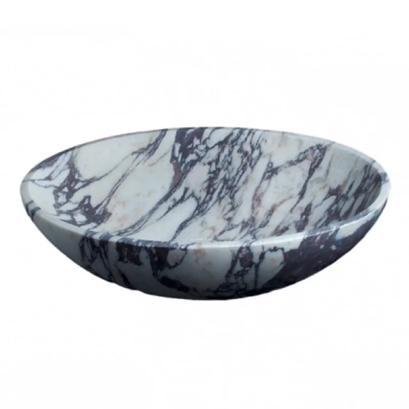 Calacatta Viola Marble Oval Shape Above Vanity Bathroom Sink (W)18" (L)14" (H)5"