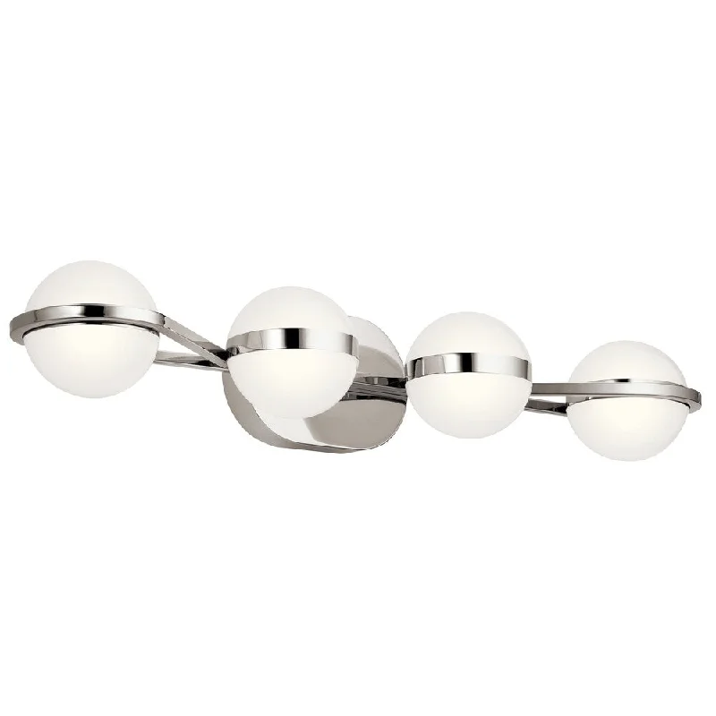 elan Brettin Collection 4-Light LED Vanity Light Polished Nickel