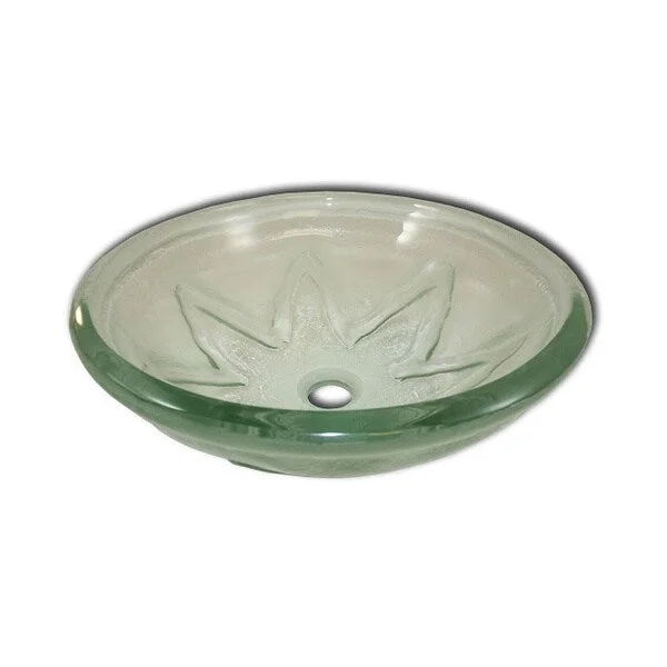 Flotera Star Flower Tempered Glass Vessel Sink