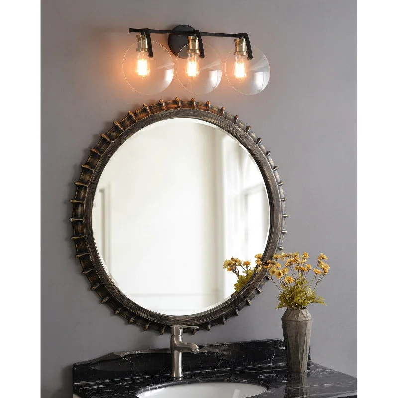 Hendrix Black Finish 3 Light Vanity