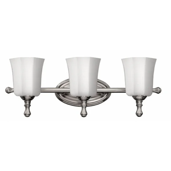 Hinkley Shelly 3-Light Vanity Light in Brushed Nickel