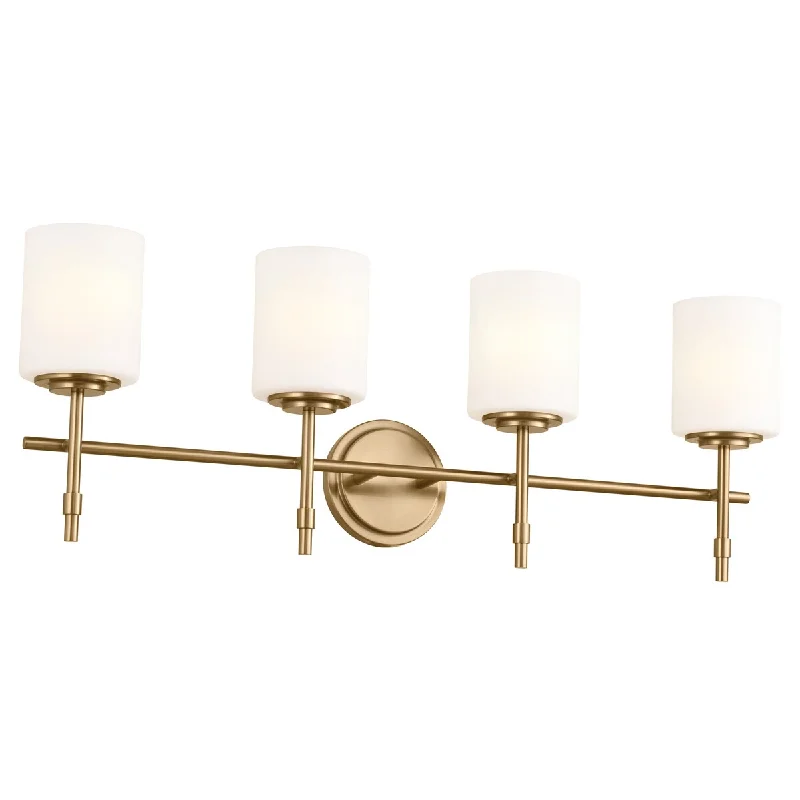 Kichler Lighting Ali 32.5 in. 4-Light Brushed Natural Brass Vanity Light