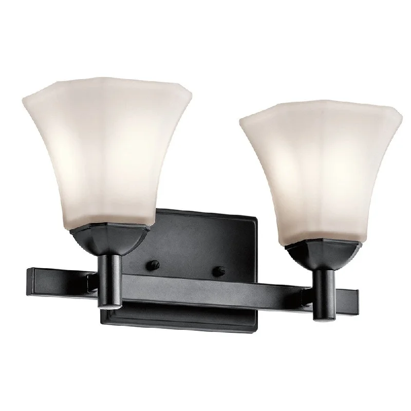 Kichler Lighting Serina Collection 2-light Black Bath/Vanity Light