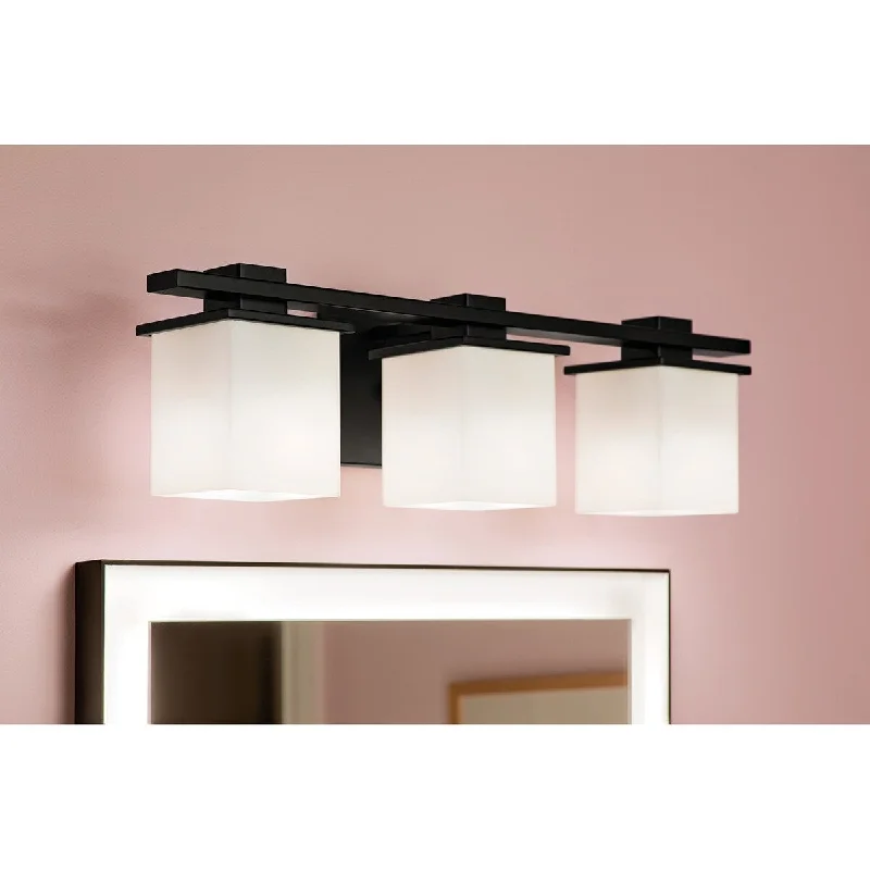 Kichler Lighting Tully 24 in. 3-Light Black Vanity Light - 24 in