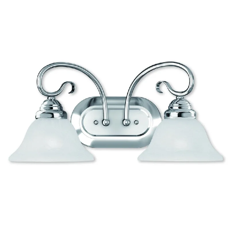 Livex Lighting Coronado 2 Light Polished Chrome Bath Vanity - Polished chrome - Polished chrome