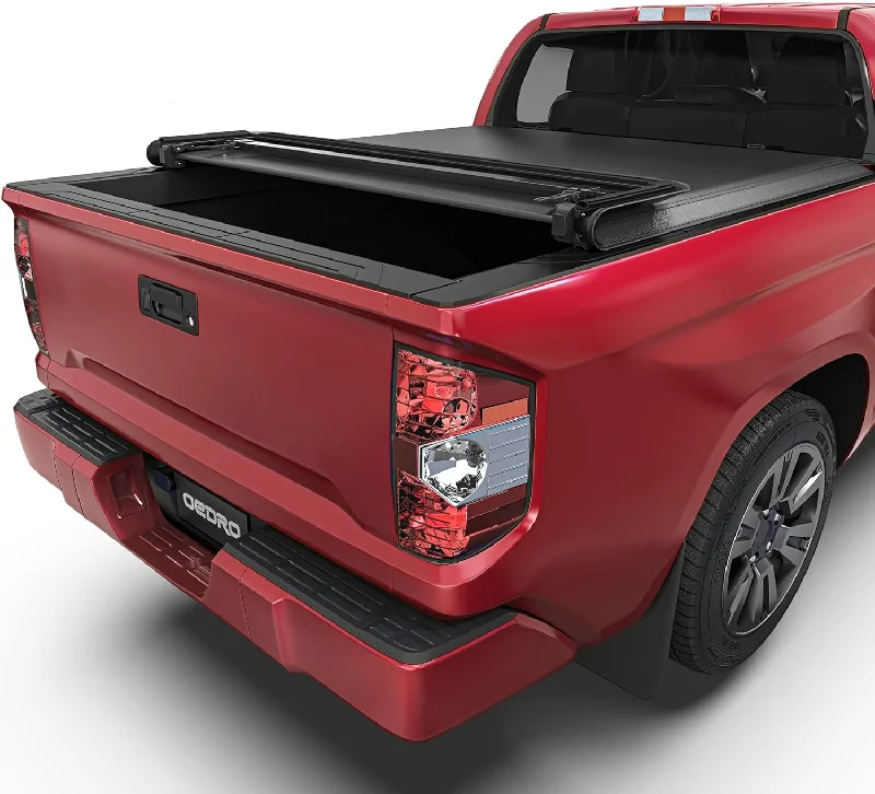 OEDRO Soft Quad Fold Truck Bed Tonneau Cover Compatible with 2022-24 Toyota Tundra - $120