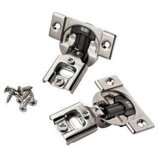 Rok Hardware 25 Pack Blum 105 Degree Compact 38N Series Blumotion 1/2" Overlay Screw-On Soft-Closing Cabinet Hinge - Silver