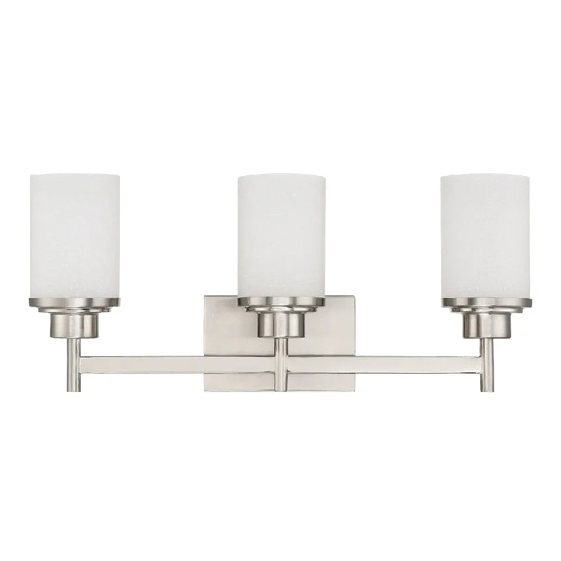 Somes Vanity Light with Linen Glass Shades