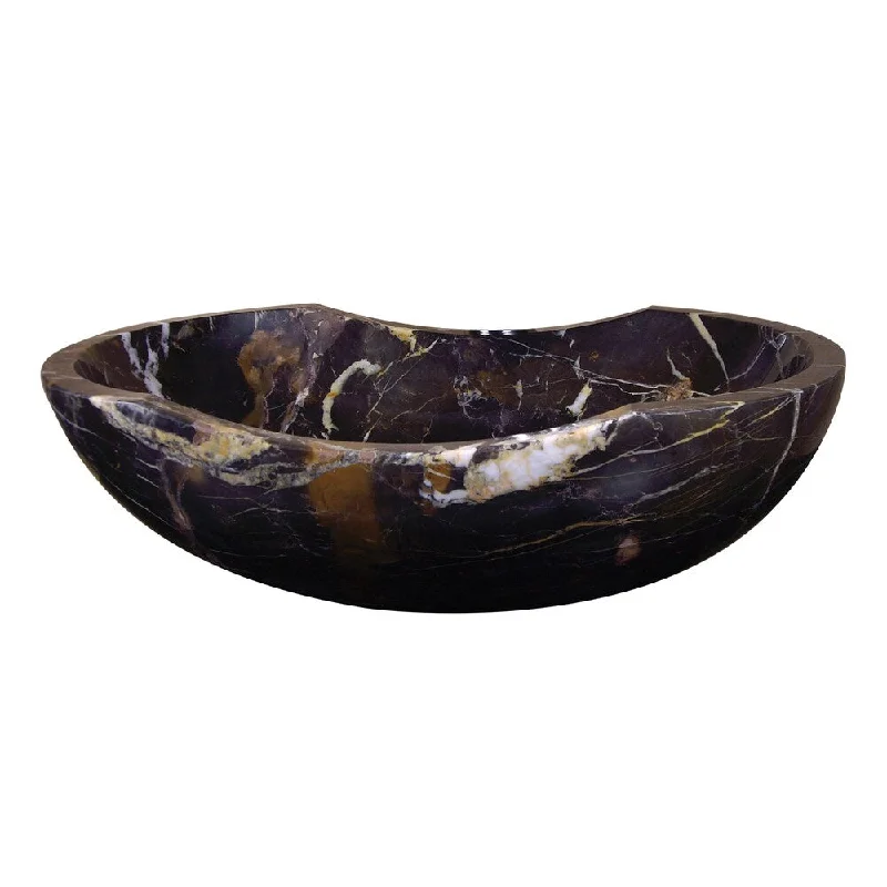 Yosemite Home Decor Canoe Shape Stone Vessel Sink