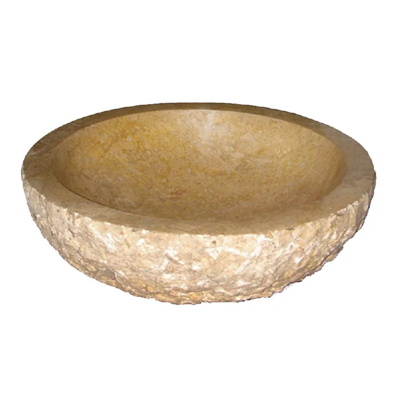 Yosemite Home Decor Classic Round Stone Vessel Sink