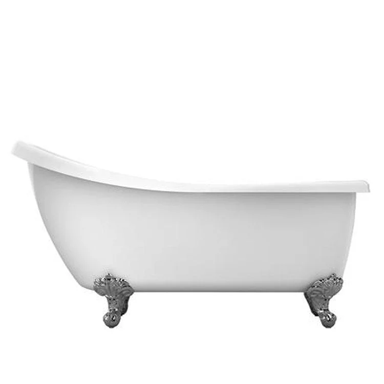 Freestanding Tub Kenney 67 Inch Slipper Oval Acrylic White/Oil Rubbed Bronze Imperial Feet 7 Inch Center Faucet Holes