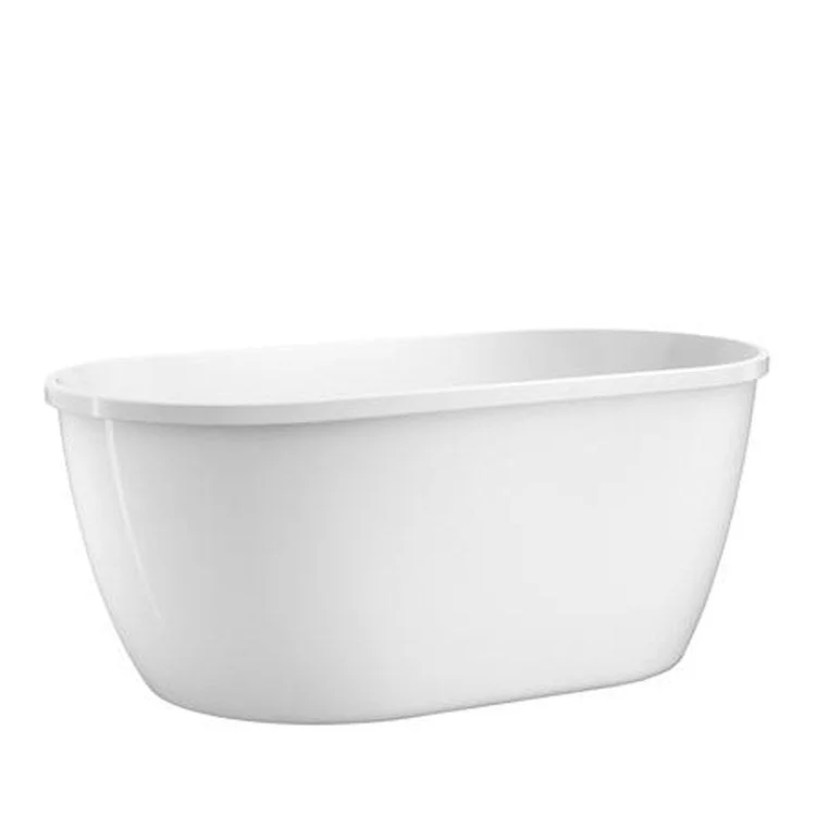 Freestanding Tub Pearce 51 Inch Oval Acrylic White No Faucet Holes