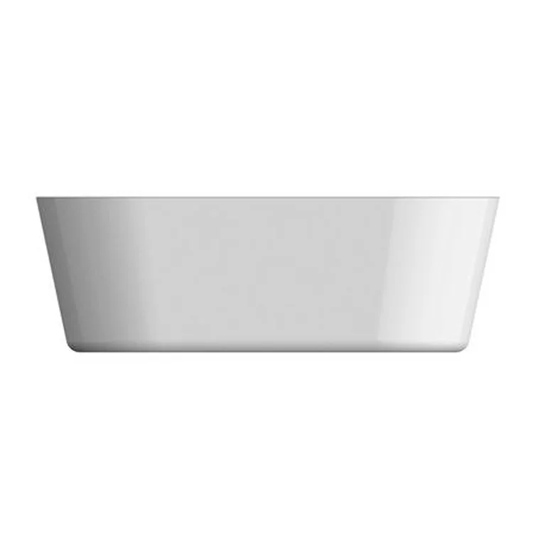 Freestanding Tub Ollie 55 Inch Oval Acrylic White/Polished Nickel Drain and Overflow No Faucet Holes