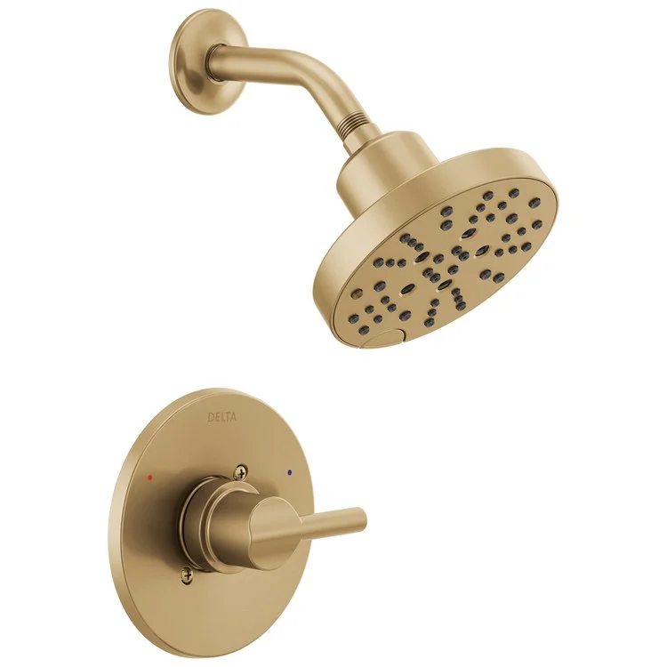 Shower Trim Nicoli 14 Series Monitor H2Okinetic 1 Lever Brilliance Champagne Bronze WaterSense ADA 1.75 Gallons per Minute