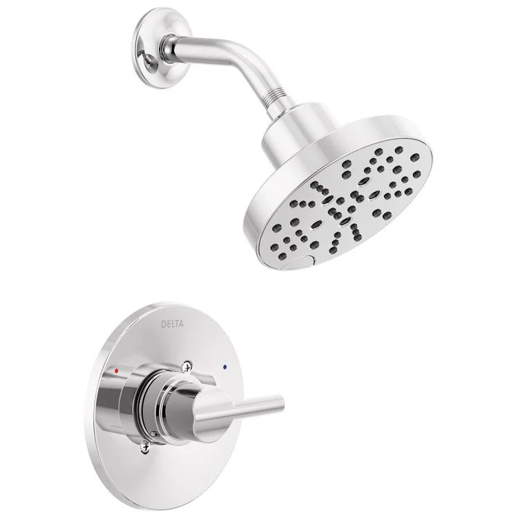 Shower Trim Nicoli 14 Series Monitor H2Okinetic 1 Lever Chrome WaterSense ADA 1.75 Gallons per Minute