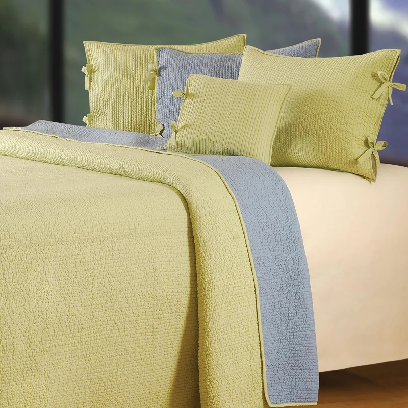 Dawn Blue Green King Quilt 100% Cotton Lightweight Machine Washable Reversible Bedspread Coverlet