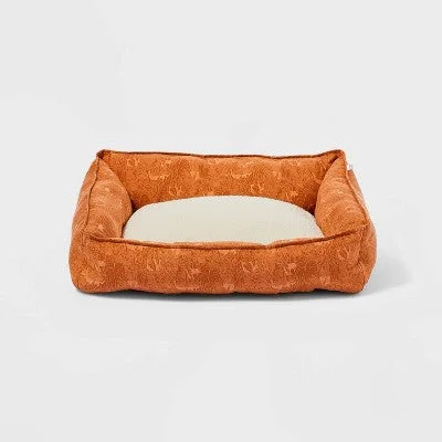 New - Cuddler Dog Bed - M - Coral Orange - Boots & Barkley